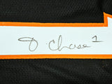 Cincinnati Bengals Ja'Marr Chase Autographed Black Jersey Beckett BAS Witness Stock #220612