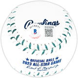Julio Rodriguez Autographed Official 2023 All Star Game Logo MLB Game Baseball Seattle Mariners Beckett BAS QR Stock #220567