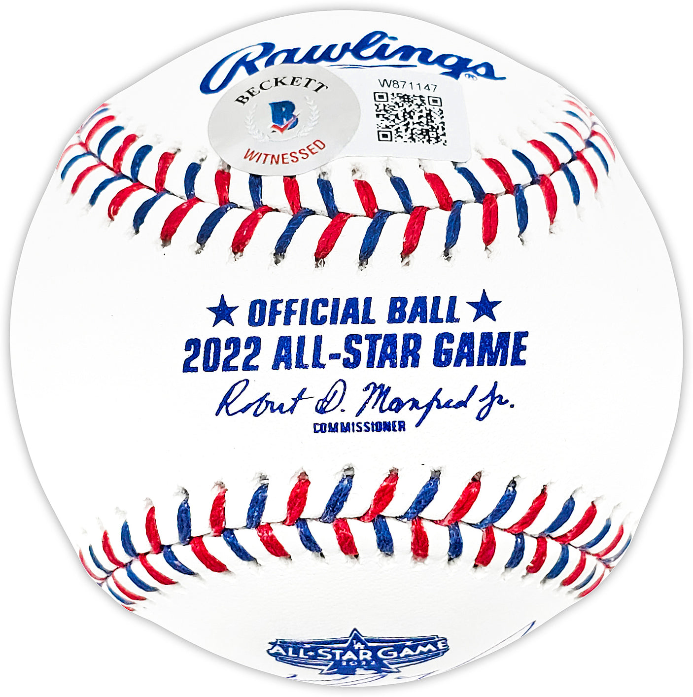 Kyle Tucker Autographed Official 2022 All Star Game Logo MLB Game Baseball Houston Astros Beckett BAS Witness Stock #220572