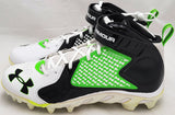 Russell Wilson Autographed White & Green Under Armor Spine Fierce Cleats Seattle Seahawks Size 12.5 RW Holo #42126