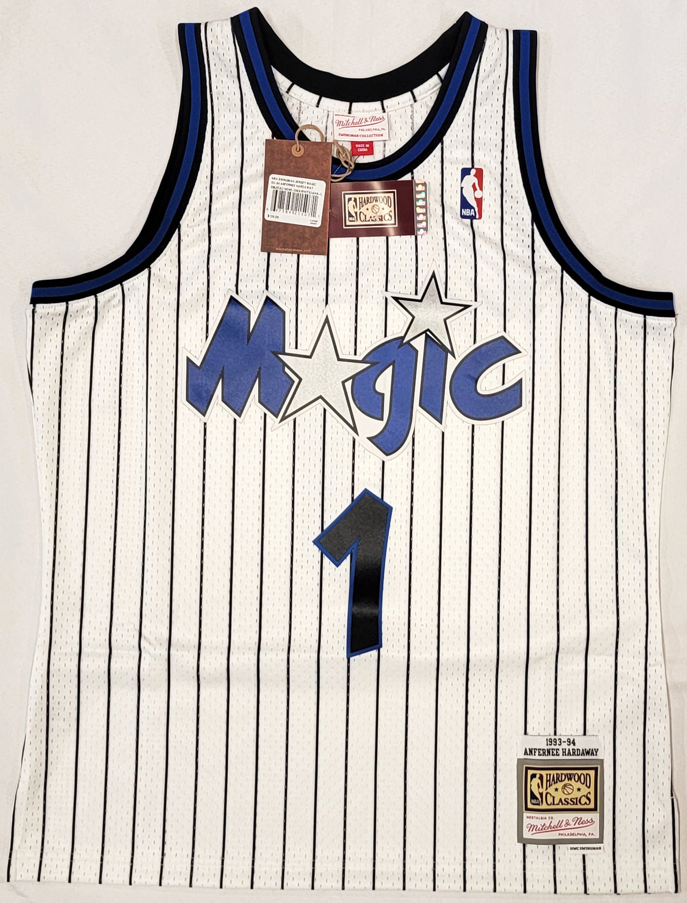 Orlando Magic Anfernee "Penny" Hardaway Autographed 1993-94 Mitchell & Ness Hardwood Classics White Jersey Size L PSA/DNA #3T85788