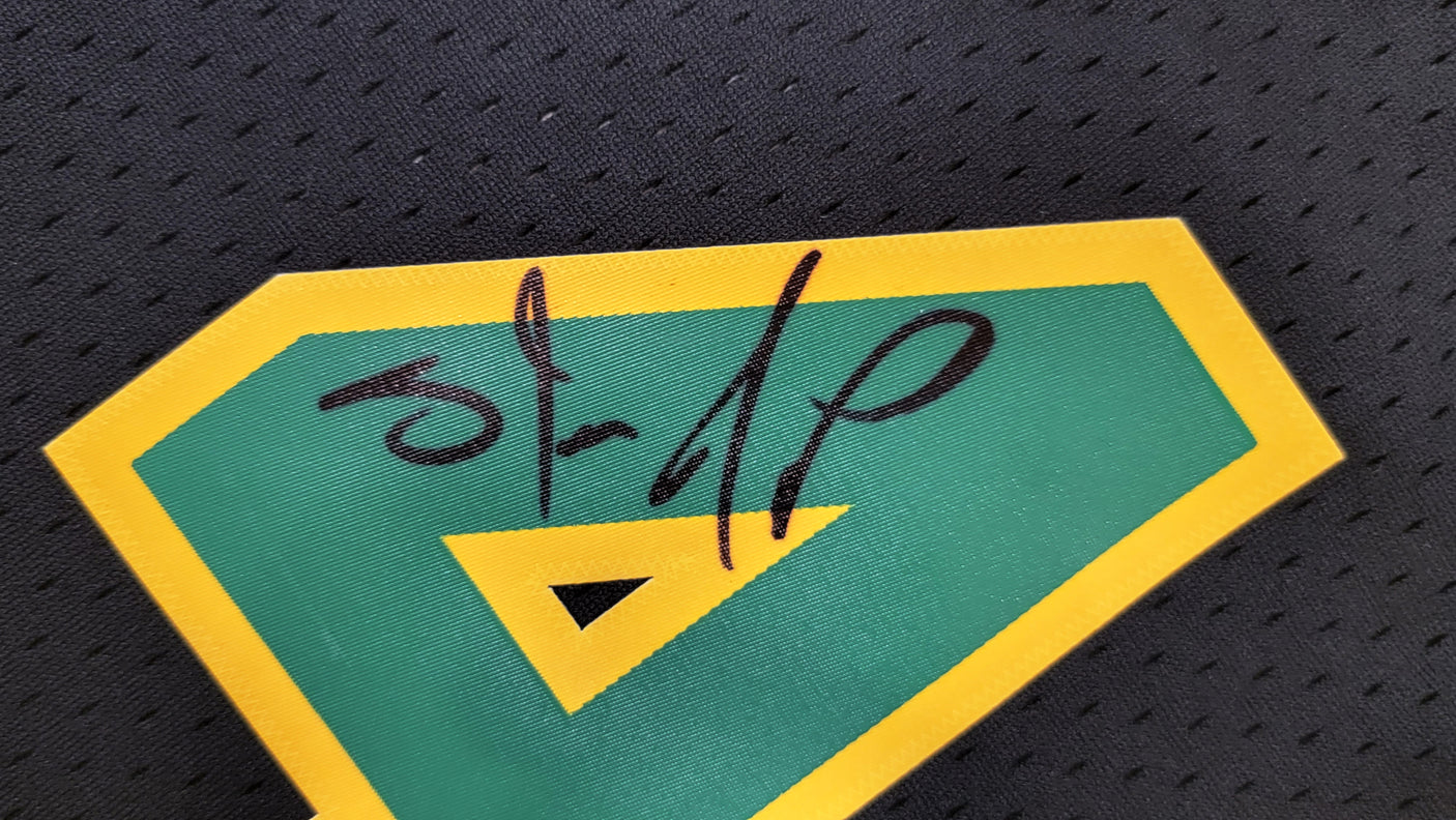 Seattle Supersonics Shawn Kemp Autographed 1994-95 Mitchell & Ness Hardwood Classics Black Jersey Size XXL MCS Holo #93470