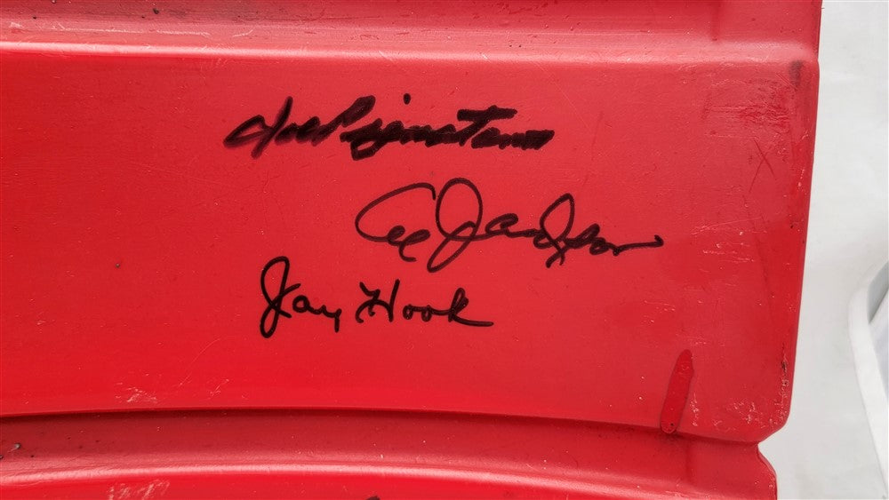 1962 New York Mets Team Autographed Red Seat Backing With 19 Signatures Including Don Zimmer & Roger Craig PSA/DNA #K47188