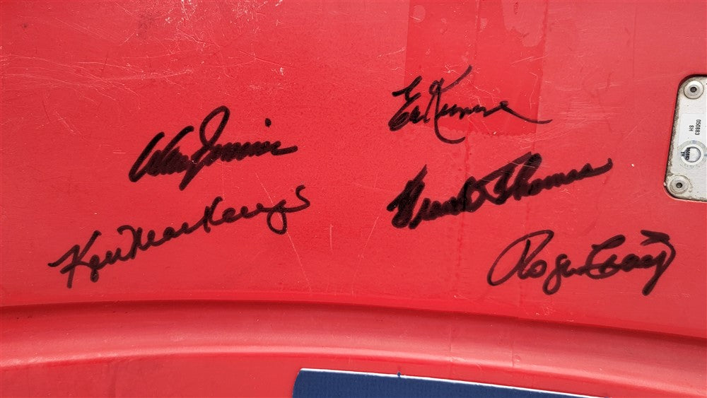 1962 New York Mets Team Autographed Red Seat Backing With 19 Signatures Including Don Zimmer & Roger Craig PSA/DNA #K47177