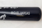 Miguel Vargas Autographed Black Rawlings Bat Los Angeles Dodgers "1st MLB Hit 8/3/22" Beckett BAS Witness #WZ59384