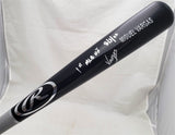 Miguel Vargas Autographed Black Rawlings Bat Los Angeles Dodgers "1st MLB Hit 8/3/22" Beckett BAS Witness #WZ59382
