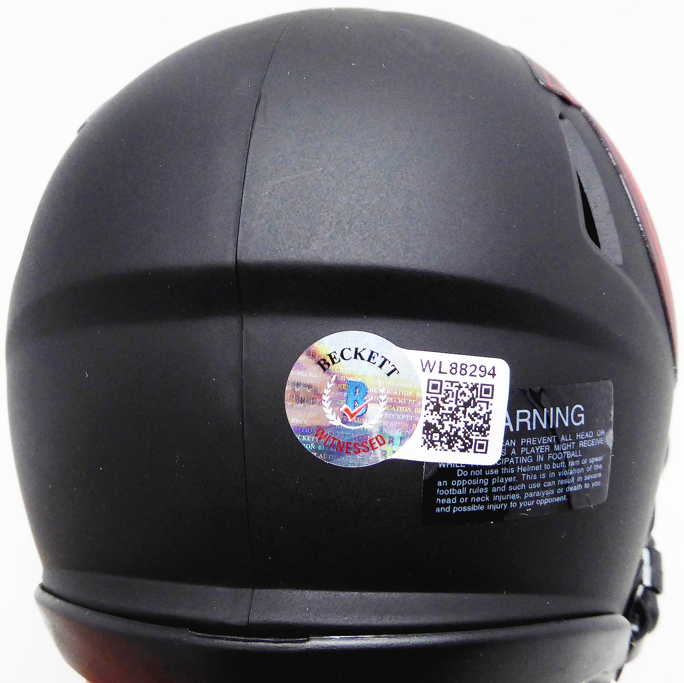 Kyle Pitts Autographed Atlanta Falcons Eclipse Black Speed Mini Helmet Beckett BAS Witness #WL88294