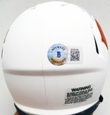 Justin Fields Autographed Chicago Bears Lunar Eclipse White Speed Mini Helmet Beckett BAS QR #BK69188