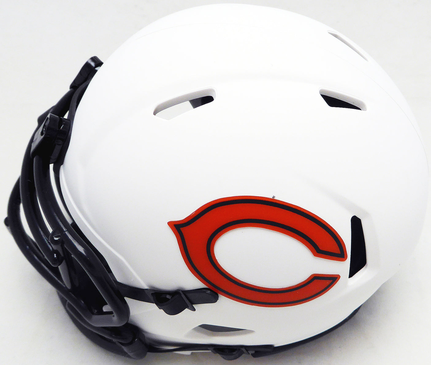 Justin Fields Autographed Chicago Bears Lunar Eclipse White Speed Mini Helmet Beckett BAS QR #BK69249