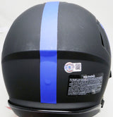 Saquon Barkley Autographed New York Giants Eclipse Black Full Size Authentic Speed Helmet "2018 NFL ROY" Beckett BAS Witness #WQ04042