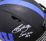 Saquon Barkley Autographed New York Giants Eclipse Black Full Size Authentic Speed Helmet "2018 NFL ROY" Beckett BAS Witness #WQ04040