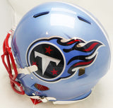 Ryan Tannehill Autographed Tennessee Titans Flash Blue Full Size Authentic Speed Helmet (Smudged) Beckett BAS Witness #WN46094