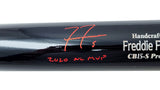 Freddie Freeman Autographed Black Marucci Game Model Bat Atlanta Braves "2020 NL MVP" Beckett BAS QR Stock #209154