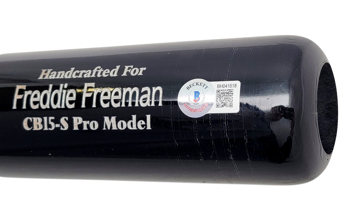 Freddie Freeman Autographed Black Marucci Game Model Bat Los Angeles Dodgers "2020 NL MVP" Beckett BAS QR Stock #209154