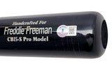 Freddie Freeman Autographed Black Marucci Game Model Bat Los Angeles Dodgers "2020 NL MVP" Beckett BAS QR Stock #209154