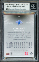 Larry Bird Autographed 2013 Upper Deck All-Time Greats Card #52 Boston Celtics #077/150 Beckett BAS Witness #16868897
