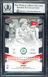 Larry Bird Autographed 2014-15 Elite Status Card #94 Boston Celtics Auto Grade Gem Mint 10 #06/67 Beckett BAS Witness #16862984