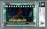 Hulk Hogan Autographed 2021 Topps WWE Manufactured Match Film Strip Relics Card #FSHU #236/299 Beckett BAS #16902372