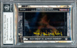Hulk Hogan Autographed 2021 Topps WWE Manufactured Match Film Strip Relics Card #FSHU #236/299 Beckett BAS #16902372