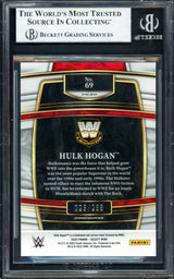 Hulk Hogan Autographed 2022 Select WWE Prizms Light Blue Card #69 #026/299 Beckett BAS #16902373
