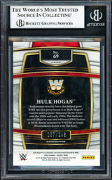 Hulk Hogan Autographed 2022 Select WWE Prizms Red Card #69 #137/249 Beckett BAS #16902368