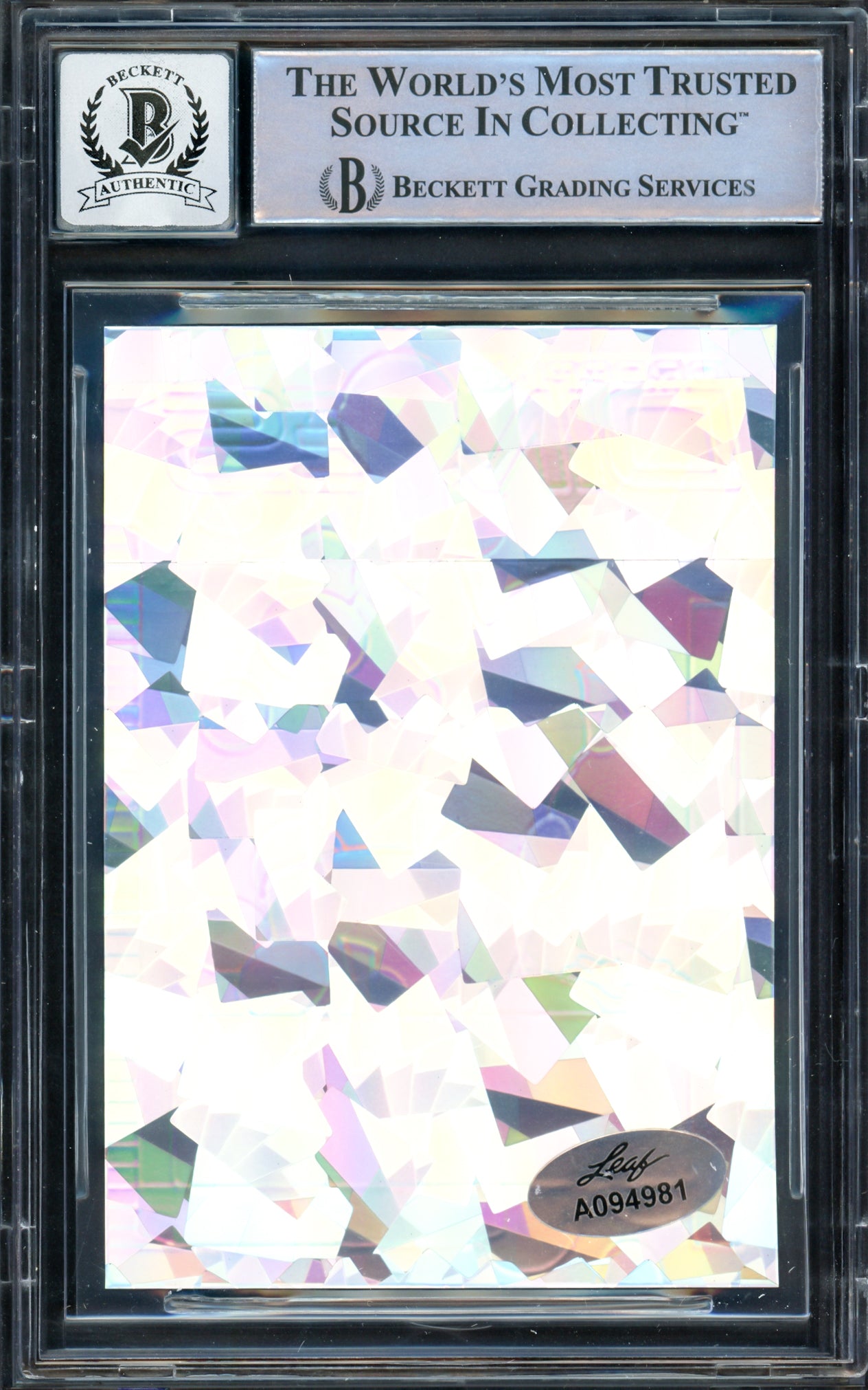 Jerry West Autographed 2022-23 Leaf Optichrome Dropping Dimes Prismatic Red White & Blue Card #DDJW1 Los Angeles Lakers Auto Grade Gem Mint 10 Beckett BAS #16622147