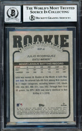 Julio Rodriguez Autographed 2022 Topps Heritage Rookie Performers Rookie Card #RP-4 Seattle Mariners Auto Grade Gem Mint 10 Beckett BAS #17040490