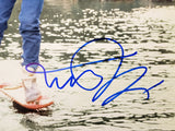 Michael J. Fox Autographed 16x20 Photo Back To The Future Hoverboard Over Water Beckett BAS Witness Stock #209145