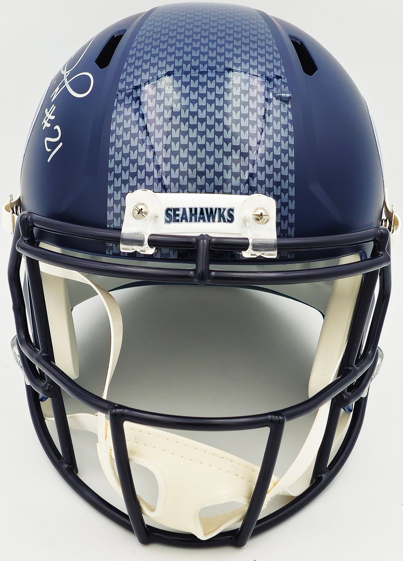 Devon Witherspoon Autographed Seattle Seahawks Blue Full Size Speed Replica Helmet MCS Holo Stock #235440