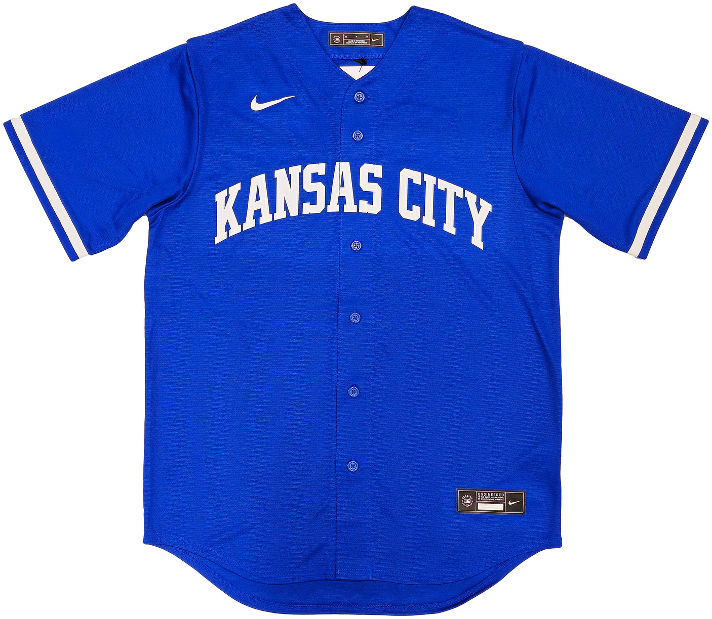 Kansas City Royals Bobby Witt Jr. Autographed Blue Nike Jersey Size M Beckett BAS Witness Stock #235593