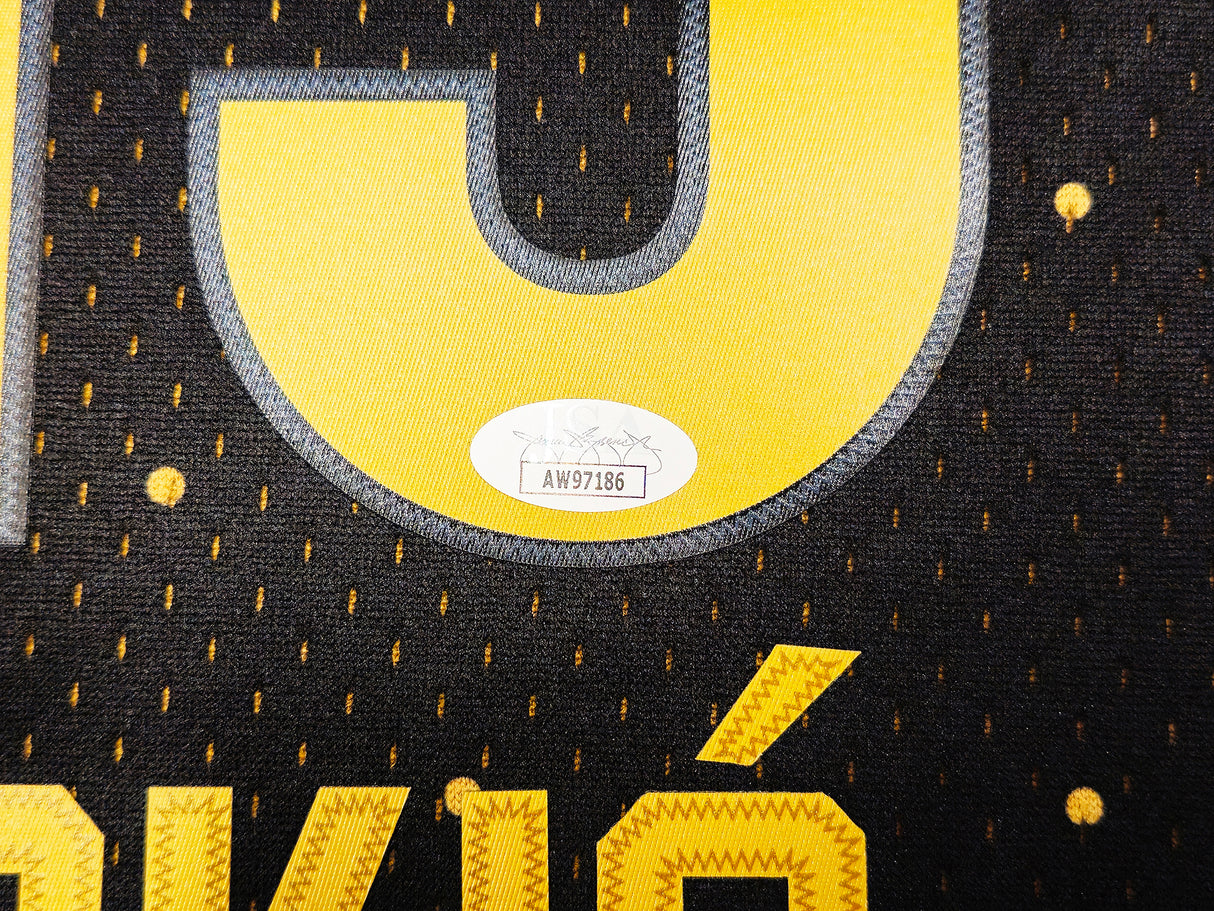 Denver Nuggets Nikola Jokic Autographed Black Authentic Mitchell & Ness HWC Swingman 2016 All Star Game World Jersey Size L JSA Stock #235498