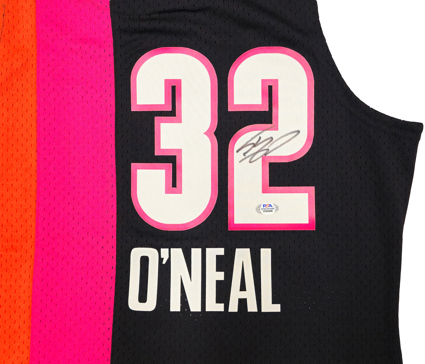 Miami Heat Shaquille Shaq O'Neal Autographed Black Authentic Mitchell & Ness 2005-06 HWC Swingman Jersey Size L PSA/DNA Stock #235522