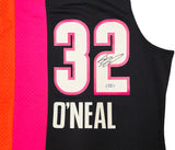 Miami Heat Shaquille Shaq O'Neal Autographed Black Authentic Mitchell & Ness 2005-06 HWC Swingman Jersey Size L PSA/DNA Stock #235522
