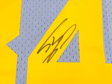 Los Angeles Lakers Shaquille Shaq O'Neal Autographed Baby Blue Authentic Mitchell & Ness 2001-02 HWC Swingman Jersey Size L Beckett BAS Witness Stock #235515