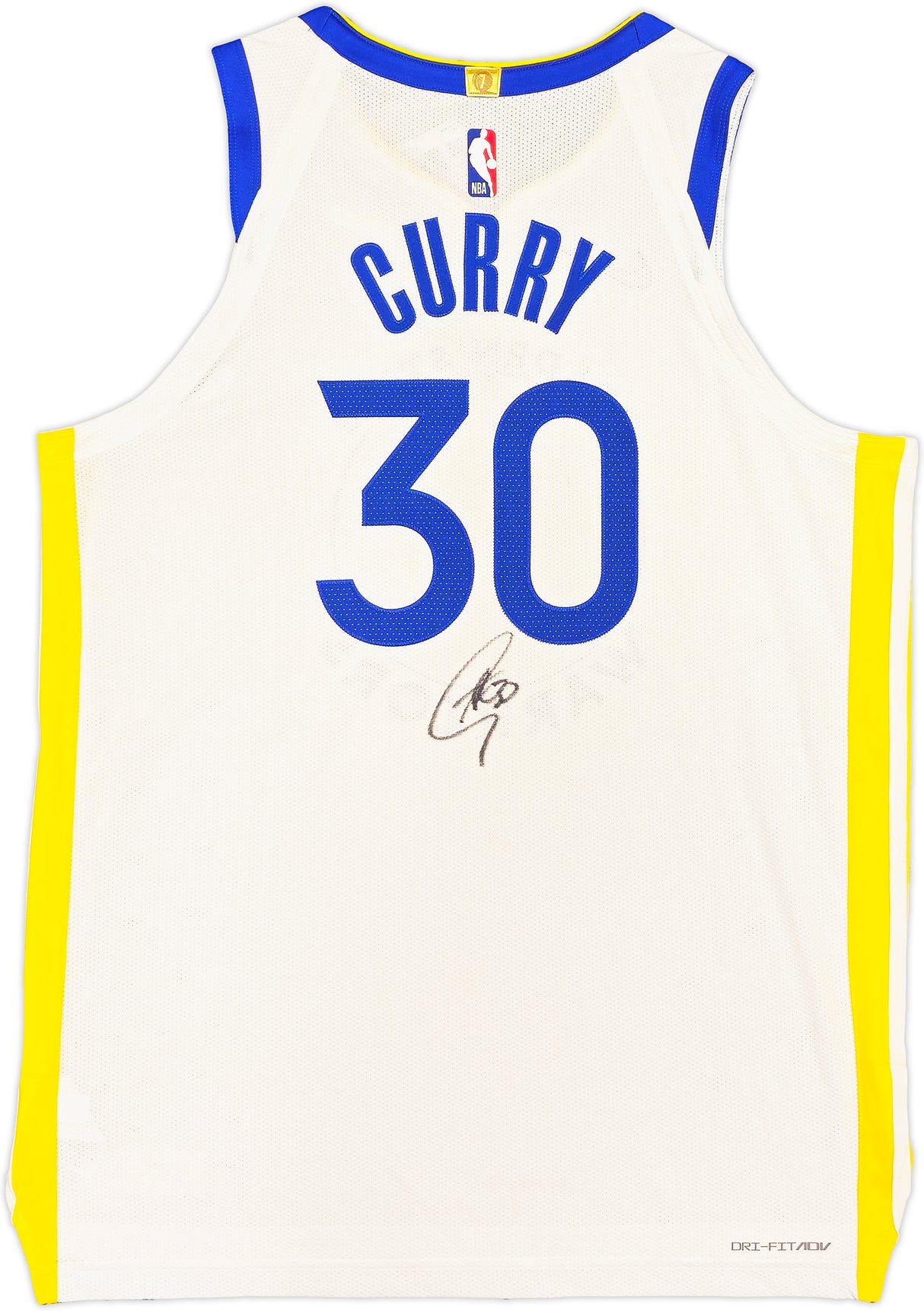 Golden State Warriors Stephen Curry Autographed White Nike Association Edition Jersey Size 48+2 JSA Stock #235471