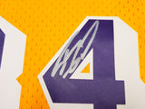 Los Angeles Lakers Shaquille Shaq O'Neal Autographed Yellow Authentic Mitchell & Ness 1996-97 HWC Swingman Jersey Size XL Beckett BAS Witness Stock #235512