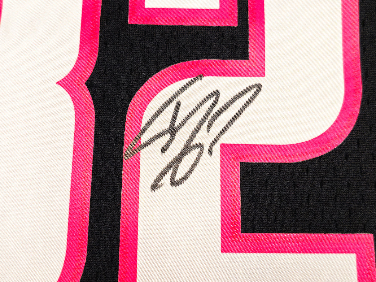 Miami Heat Shaquille Shaq O'Neal Autographed Black Authentic Mitchell & Ness 2005-06 HWC Swingman Jersey Size L Beckett BAS Witness Stock #235523