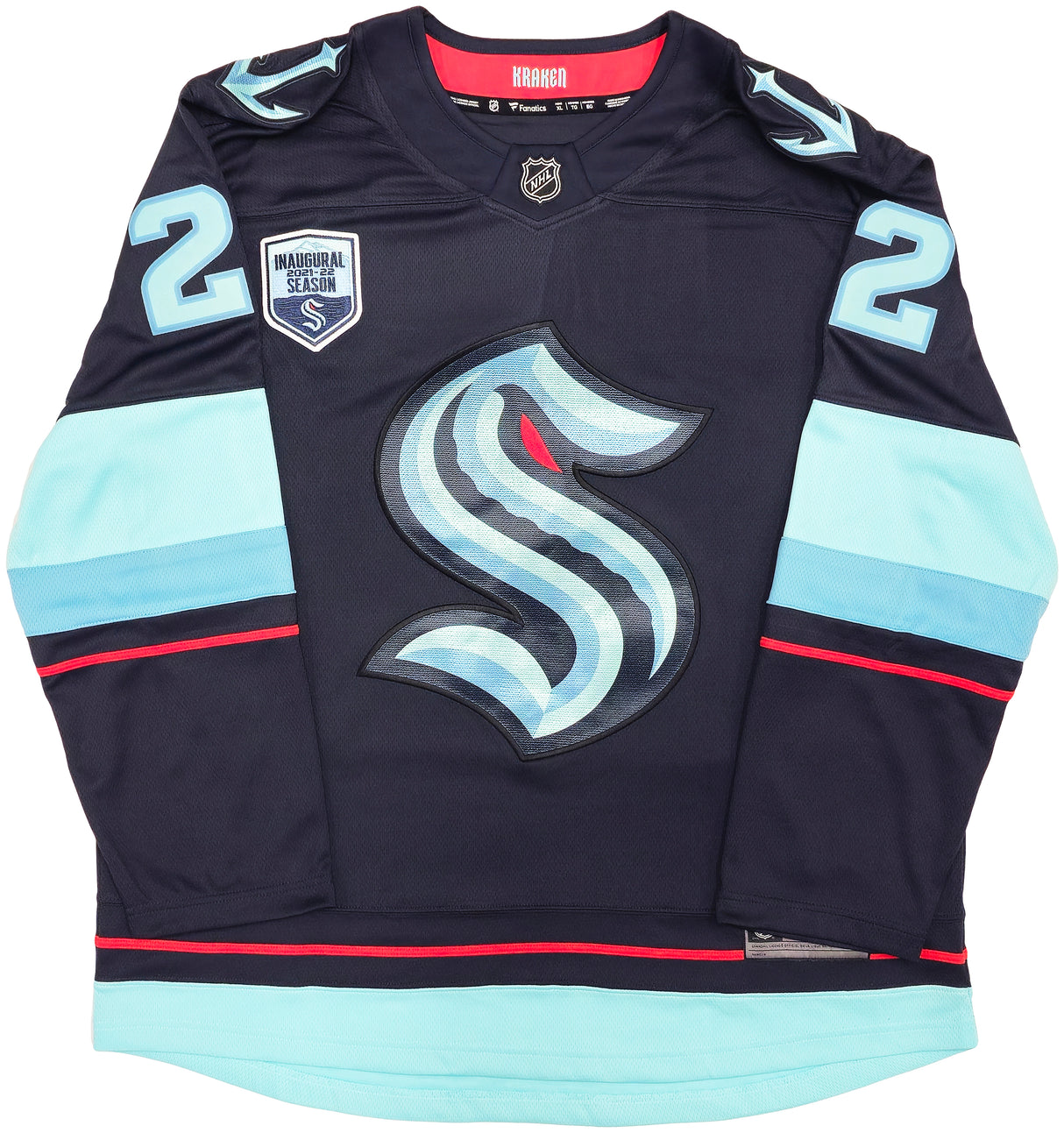 Seattle Kraken Mason Appleton Autographed Blue Fanatics Breakaway Jersey Size XL With Inaugural Season Patch Fanatics Holo Stock #235575