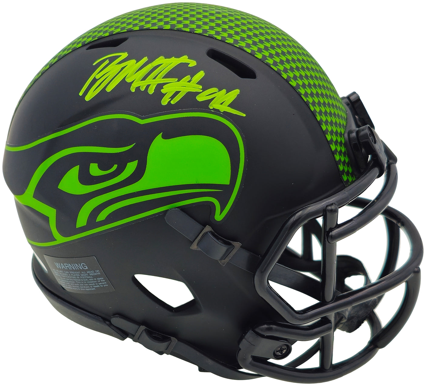 Byron Murphy II Autographed Seattle Seahawks Eclipse Black Speed Mini Helmet MCS Holo Stock #235601