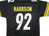 Pittsburgh Steelers James Harrison Autographed Black Jersey Beckett BAS Witness Stock #253382