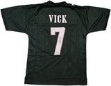 Philadelphia Eagles Michael Vick Autographed Green Jersey Beckett BAS Witness Stock #253384