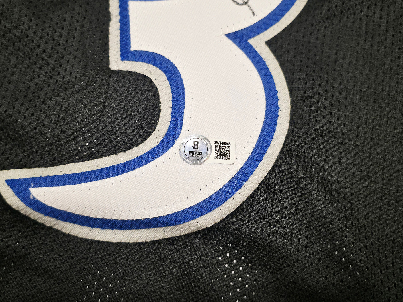 Minnesota Timberwolves Stephon Marbury Autographed Black Jersey Beckett BAS Witness Stock #253386