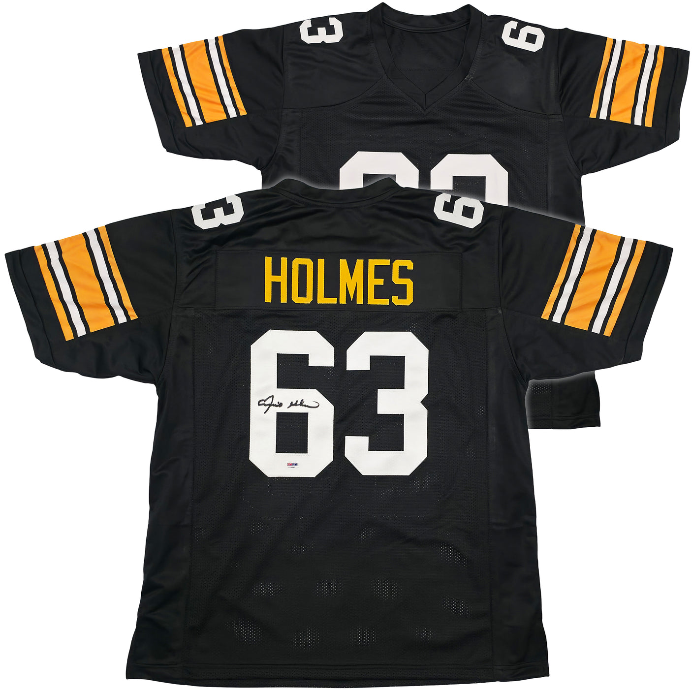Pittsburgh Steelers Ernie Holmes Autographed Black Jersey PSA/DNA Stock #253387
