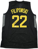 Utah Jazz Kyle Filipowski Autographed Black Jersey Beckett BAS Witness Stock #253282