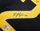 Utah Jazz Kyle Filipowski Autographed Black Jersey "K Flip" Beckett BAS Witness Stock #253281