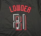 Cincinnati Reds Rhett Lowder Autographed Black Jersey Beckett BAS Witness Stock #253289