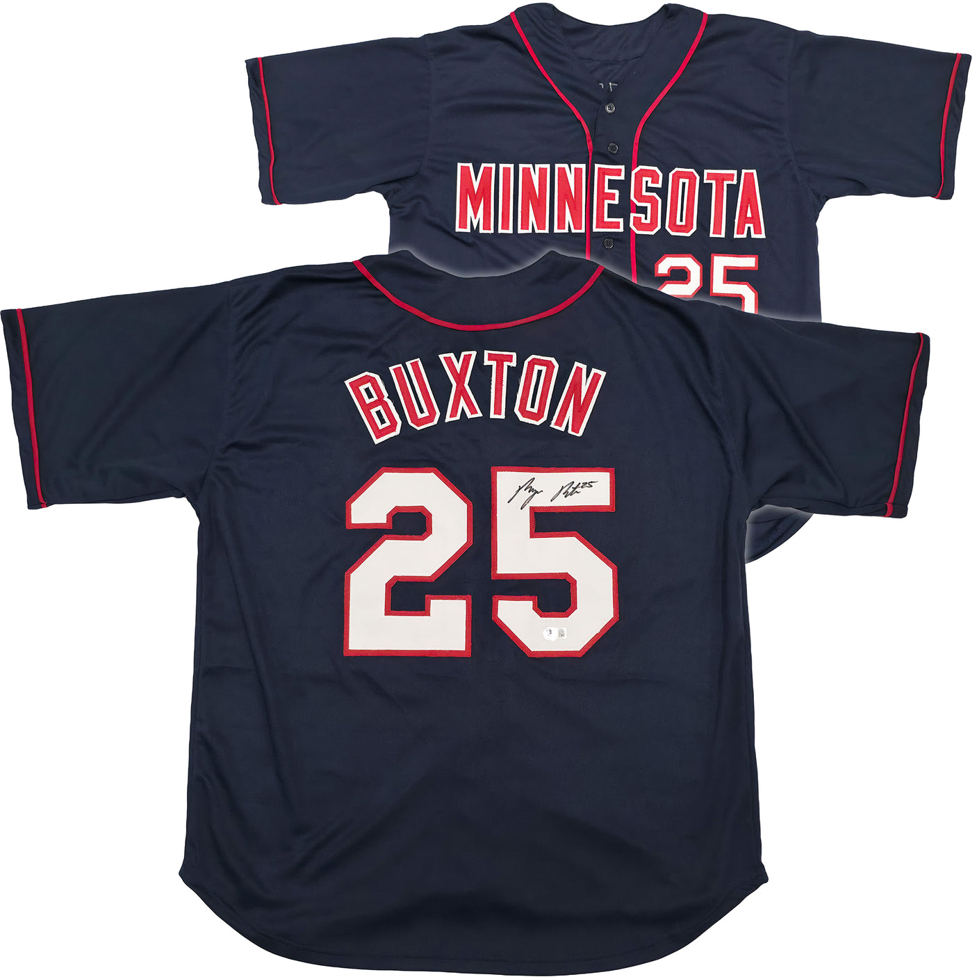 Minnesota Twins Byron Buxton Autographed Blue Jersey Beckett BAS Witness Stock #253325