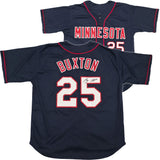 Minnesota Twins Byron Buxton Autographed Blue Jersey Beckett BAS Witness Stock #253325