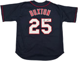 Minnesota Twins Byron Buxton Autographed Blue Jersey Beckett BAS Witness Stock #253325