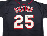 Minnesota Twins Byron Buxton Autographed Blue Jersey Beckett BAS Witness Stock #253325
